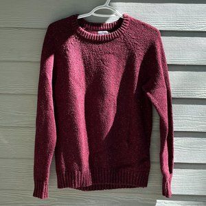 burgundy knit sweater